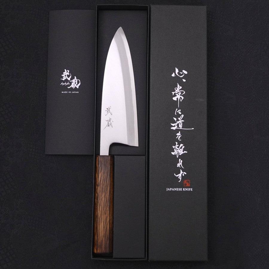 Deba White Steel #2 Kasumi Sumi Urushi Griff 165mm - Image 8