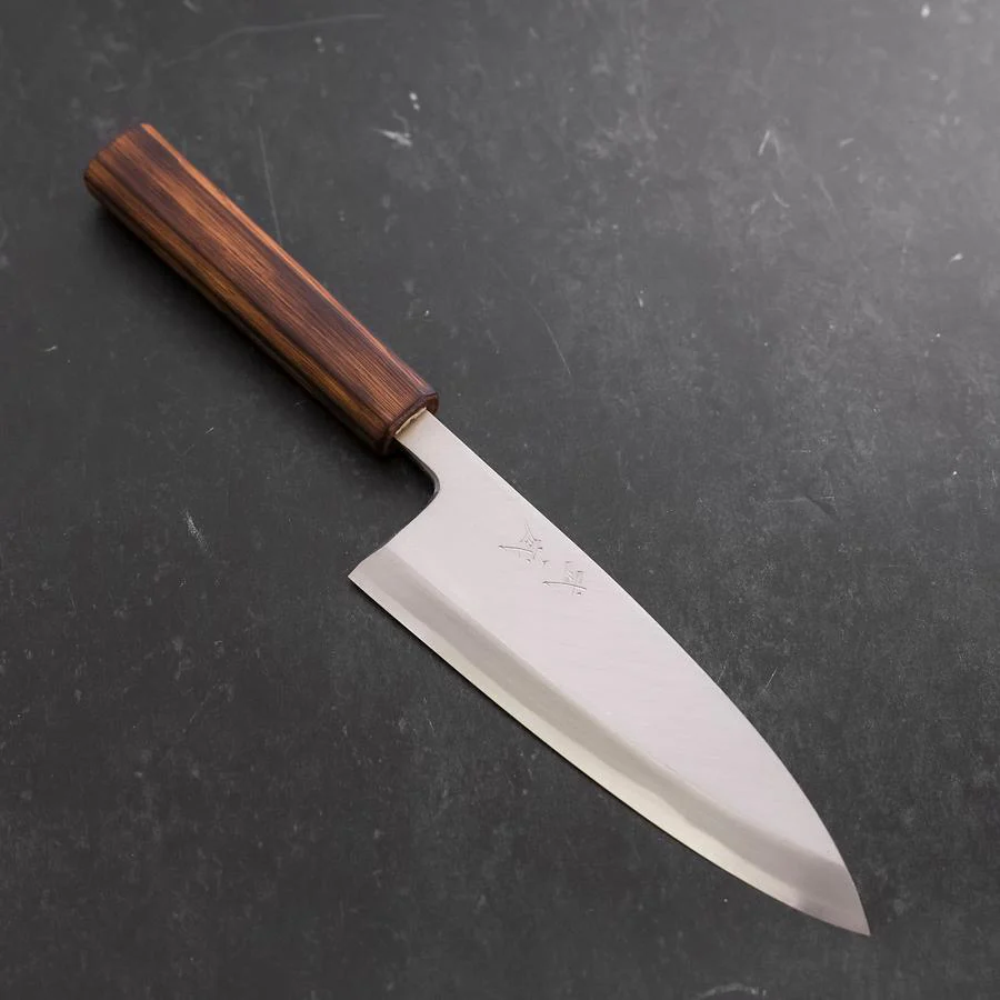 Deba White Steel #2 Kasumi Sumi Urushi Griff 180mm