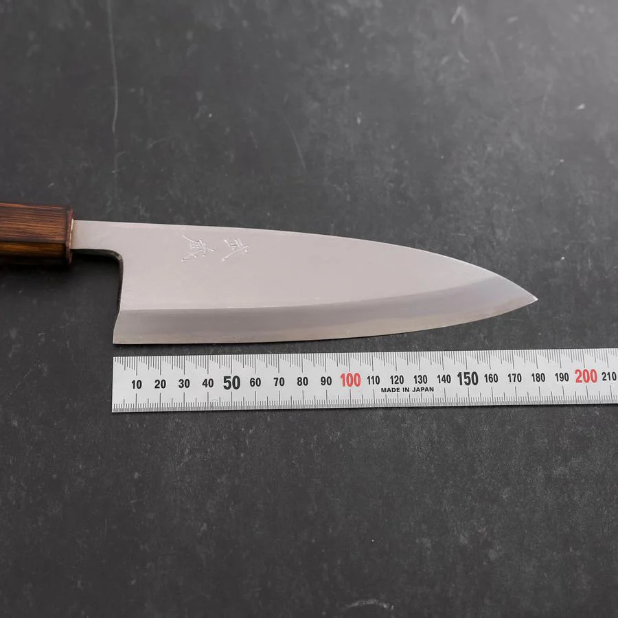 Deba White Steel #2 Kasumi Sumi Urushi Griff 180mm - Image 7