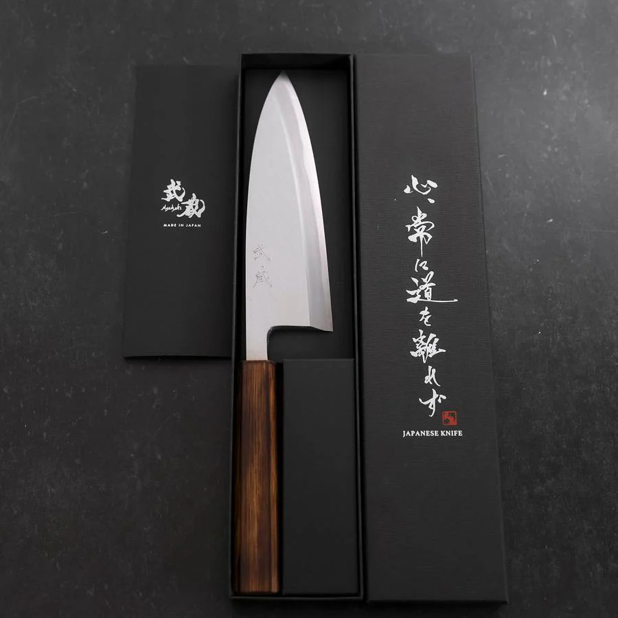 Deba White Steel #2 Kasumi Sumi Urushi Griff 180mm - Image 8