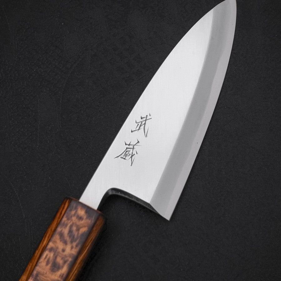 Deba White Steel #2 Kasumi Sumi Urushi Griff 120mm - Image 3
