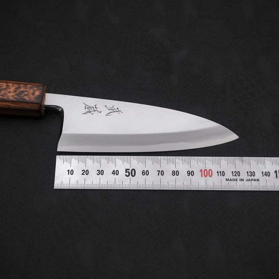 Deba White Steel #2 Kasumi Sumi Urushi Griff 120mm - Image 6