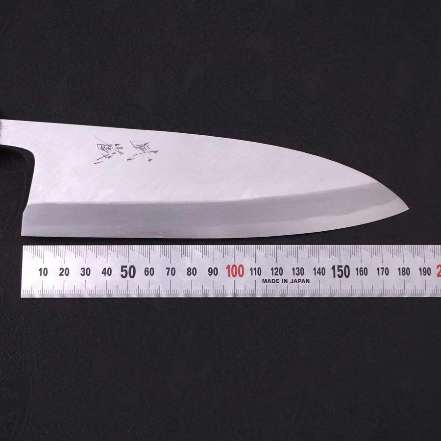 Deba White Steel #2 Kasumi Sumi Urushi Griff 180mm - Image 7