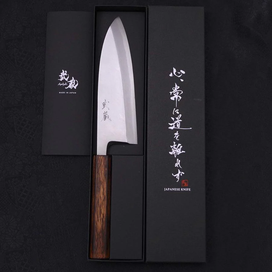 Deba White Steel #2 Kasumi Sumi Urushi Griff 180mm - Image 8