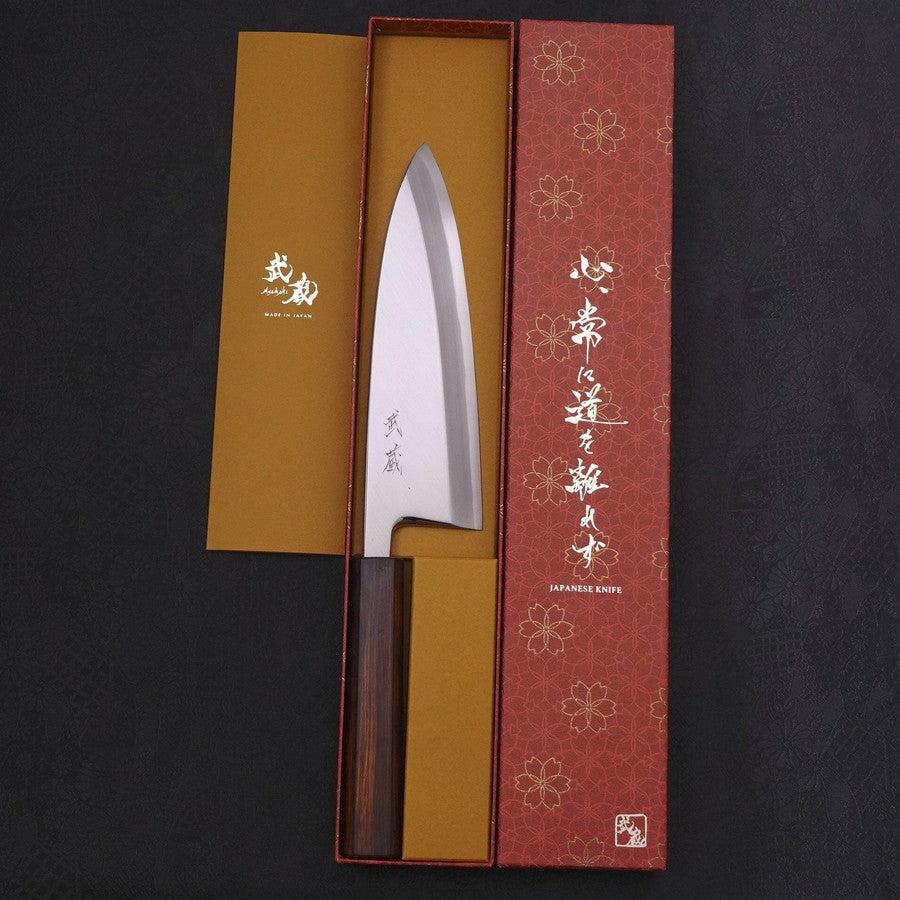 Deba White Steel #2 Kasumi Sumi Urushi Griff 195mm - Image 8