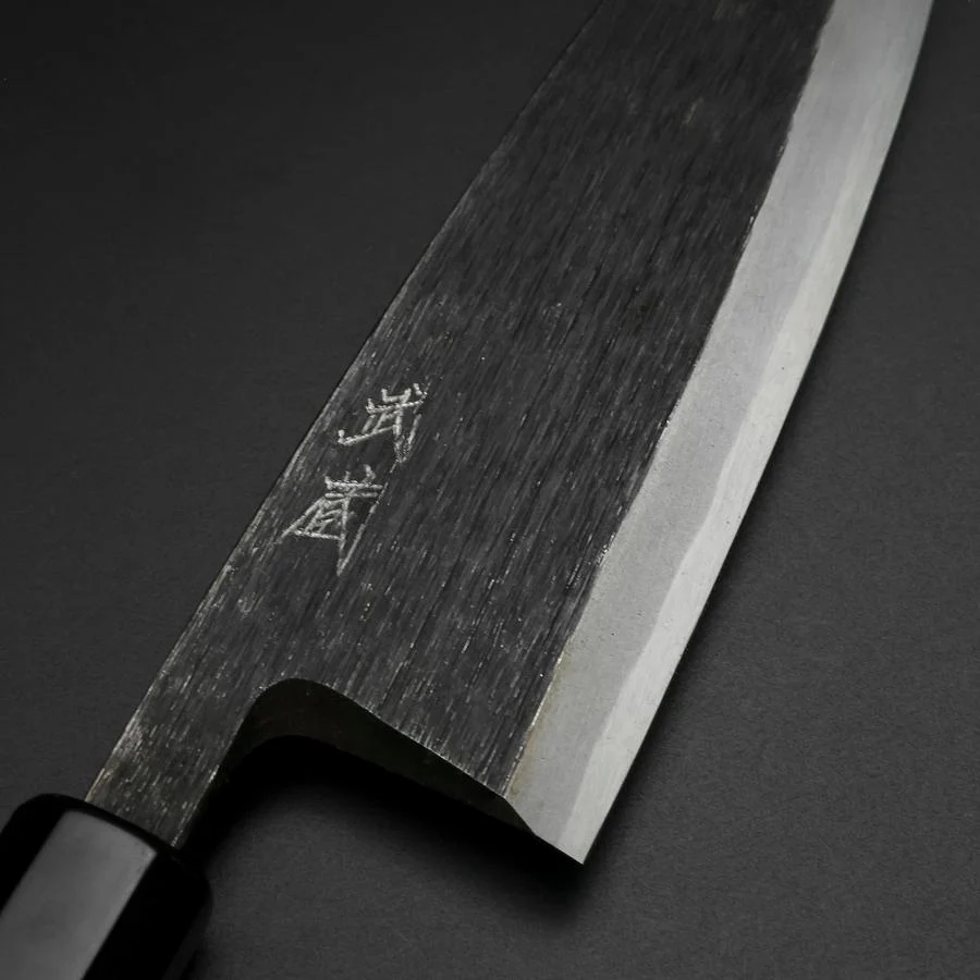 Deba White Steel #2 Kurouchi Büffelhorn und Ebenholz Griff 180mm - Image 3