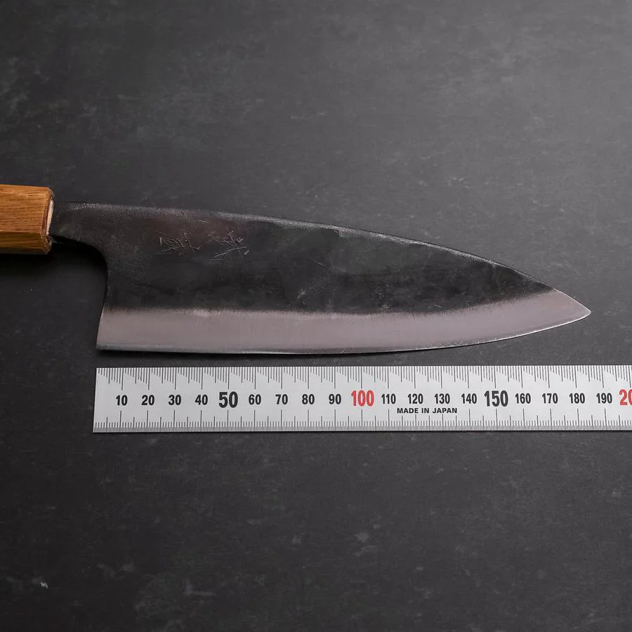 Deba White Steel #2 Kurouchi Eichenholz Griff 180mm - Image 7