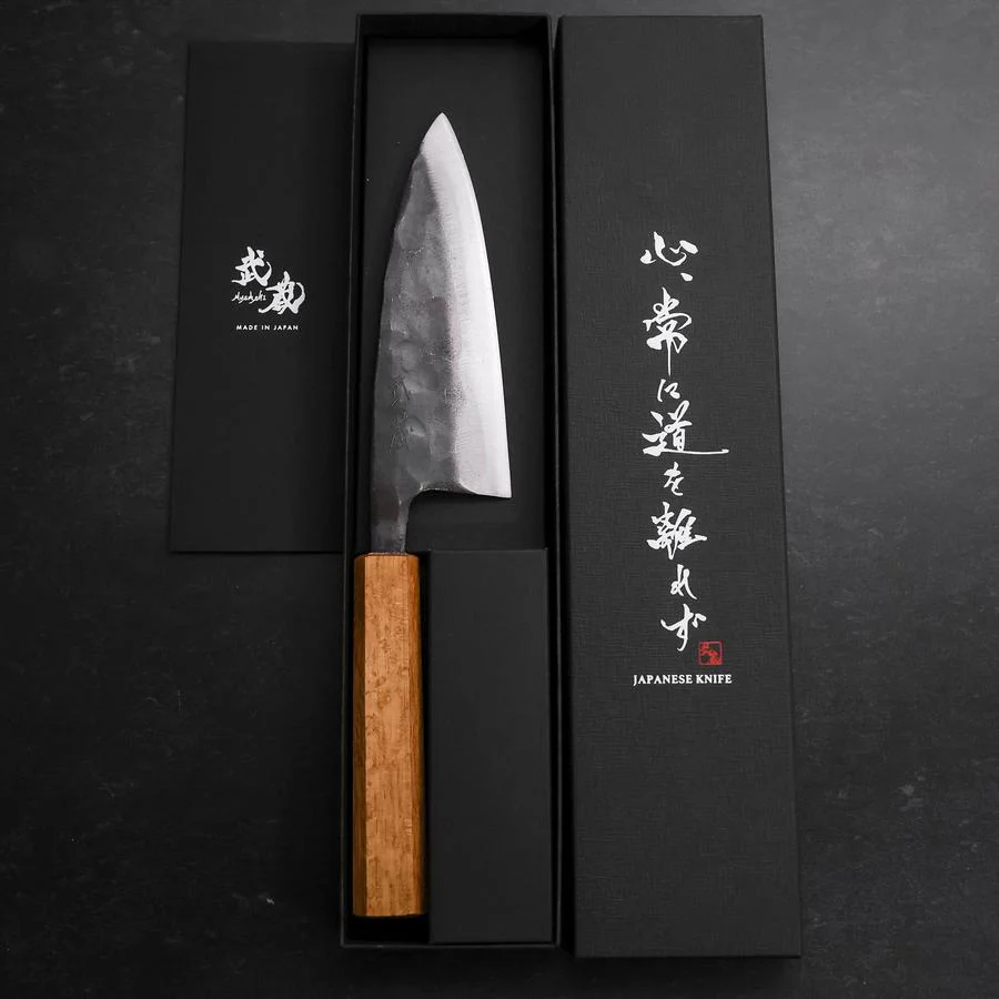 Deba White Steel #2 Kurouchi Eichenholz Griff 150mm - Image 8