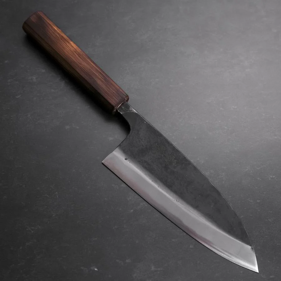 Deba White Steel #2 Kurouchi Sumi Urushi Griff 180mm