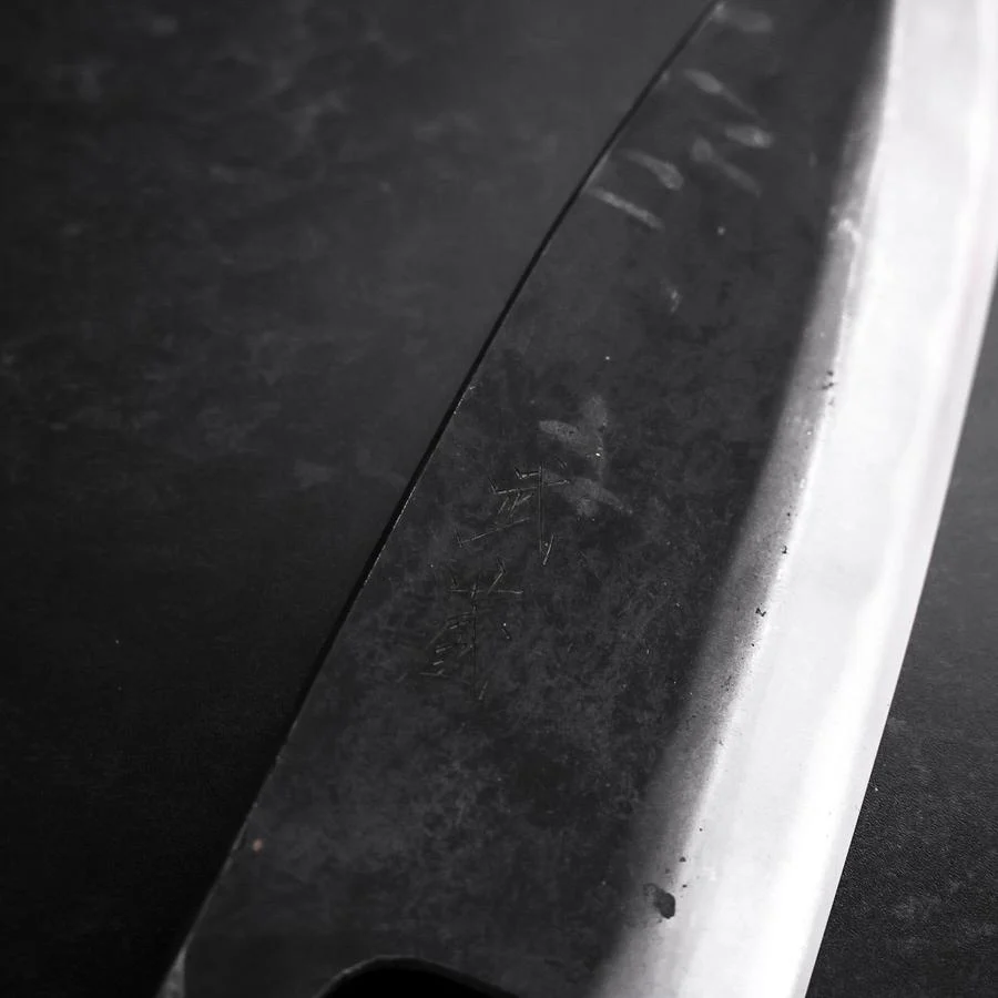 Deba White Steel #2 Kurouchi Sumi Urushi Griff 180mm - Image 3