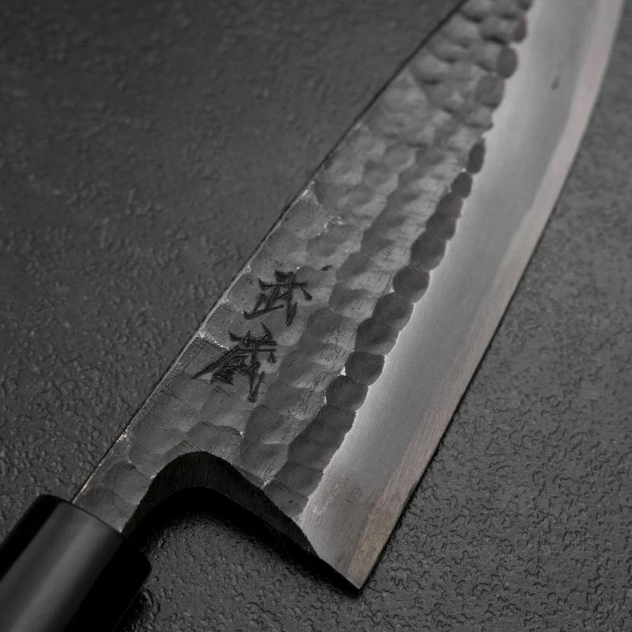 Deba White Steel #2 Kurouchi Tsuchime Kirschholz Griff 165mm - Image 3