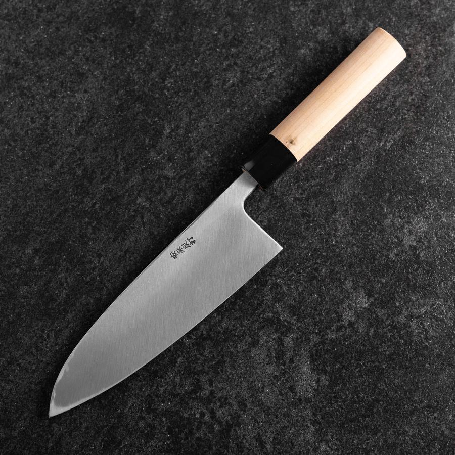 Deba White Steel #2 Kurouchi Tsuchime Kirschholz Griff 180mm - Image 2
