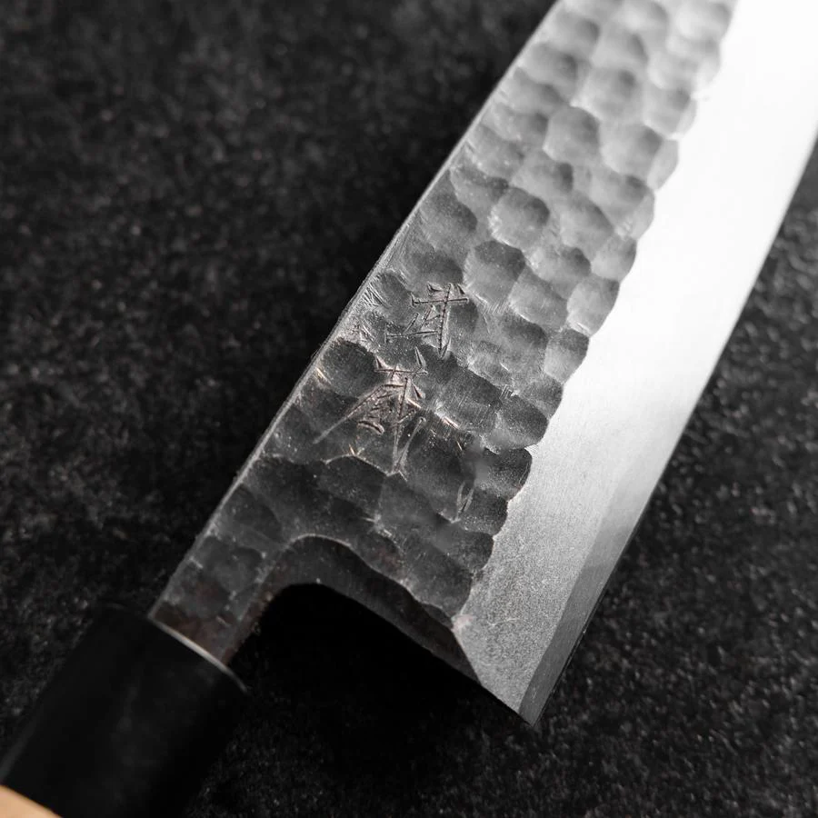 Deba White Steel #2 Kurouchi Tsuchime Kirschholz Griff 180mm - Image 3