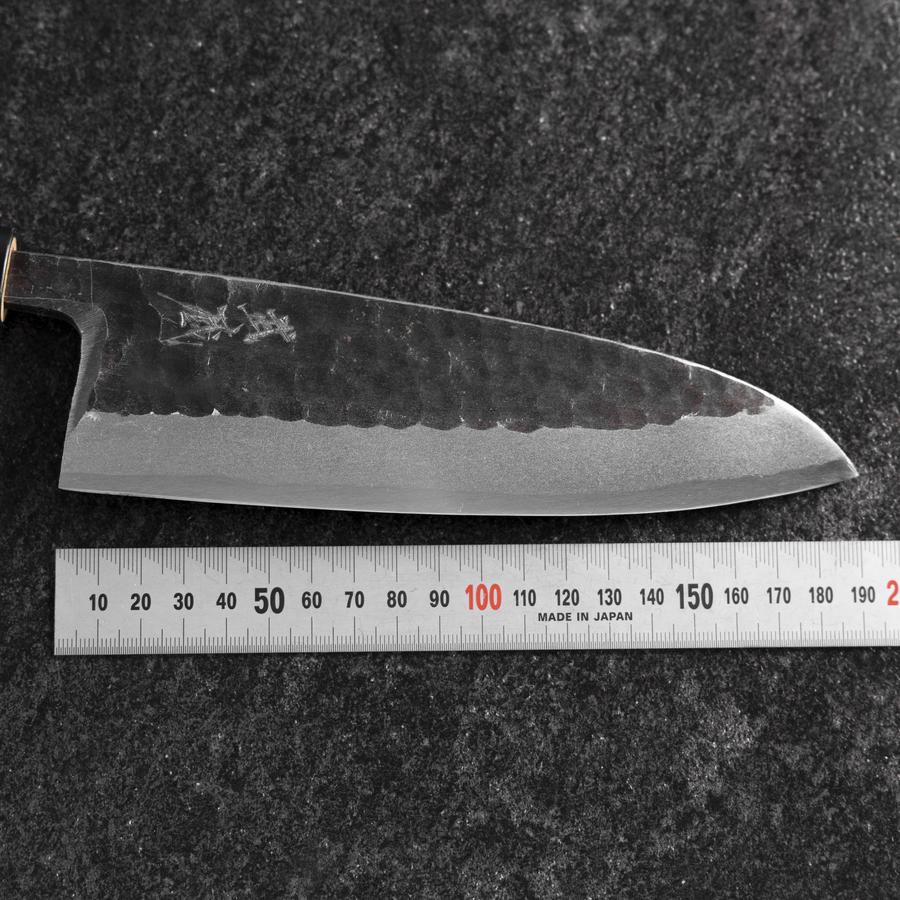 Deba White Steel #2 Kurouchi Tsuchime Kirschholz Griff 180mm - Image 7
