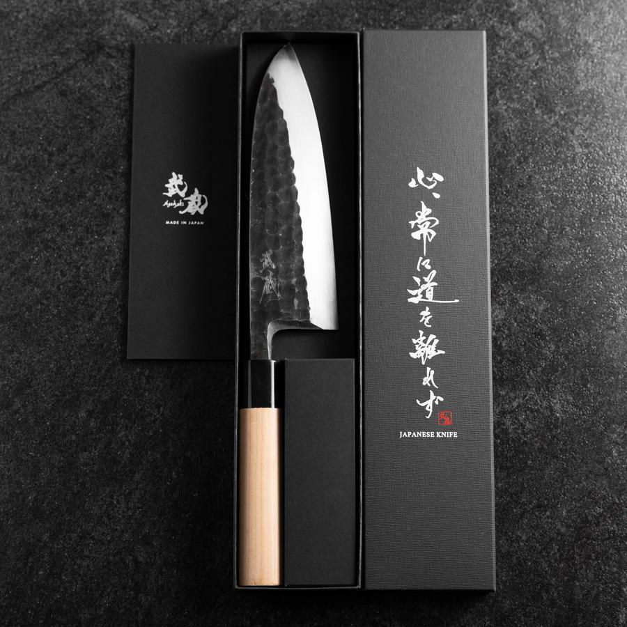 Deba White Steel #2 Kurouchi Tsuchime Kirschholz Griff 180mm - Image 8