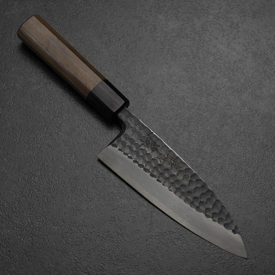 Deba White Steel #2 Kurouchi Tsuchime Walnussholz Griff 150mm
