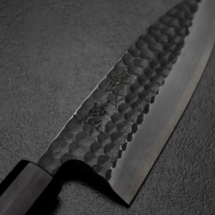 Deba White Steel #2 Kurouchi Tsuchime Walnussholz Griff 150mm - Image 3