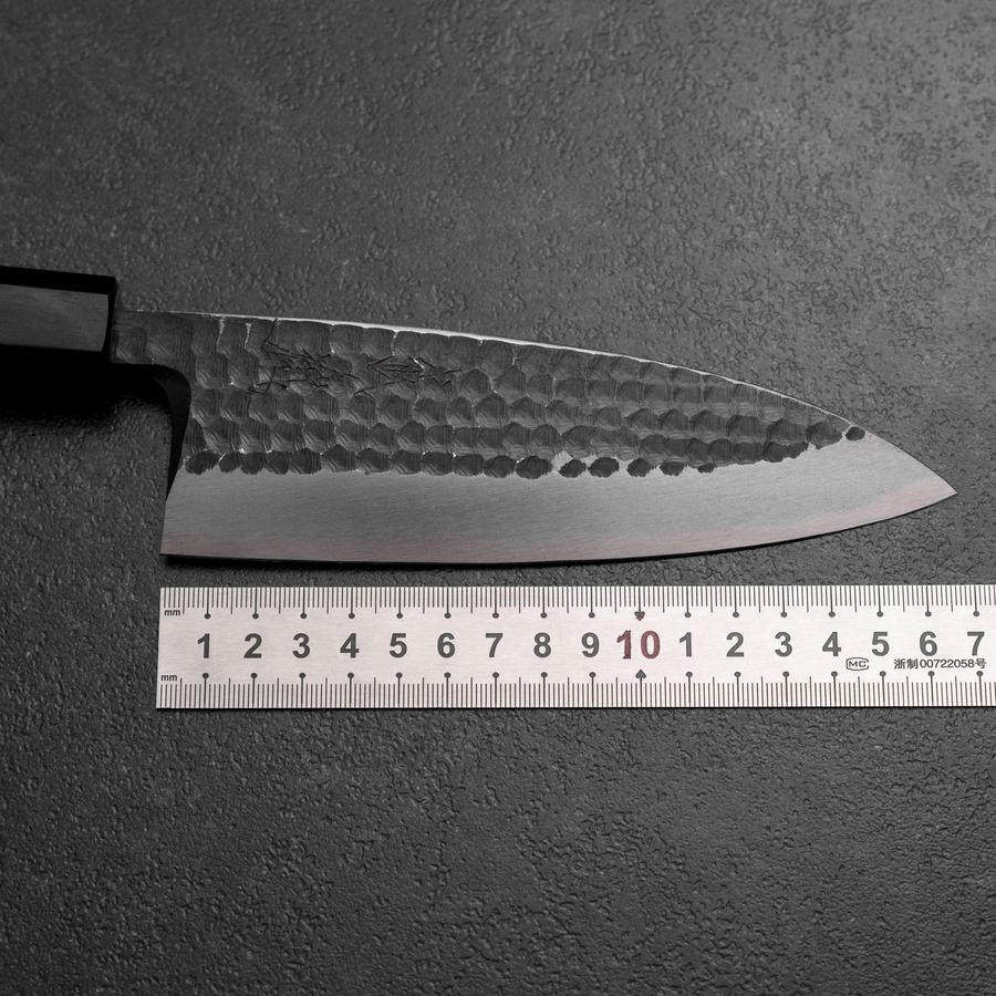 Deba White Steel #2 Kurouchi Tsuchime Walnussholz Griff 165mm - Image 7