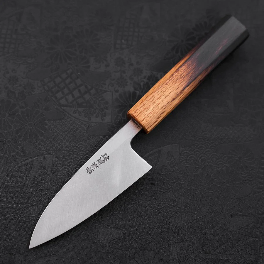 Deba White Steel #2 Kurouchi Tsuchime Yaki Urushi Griff 105mm - Image 2