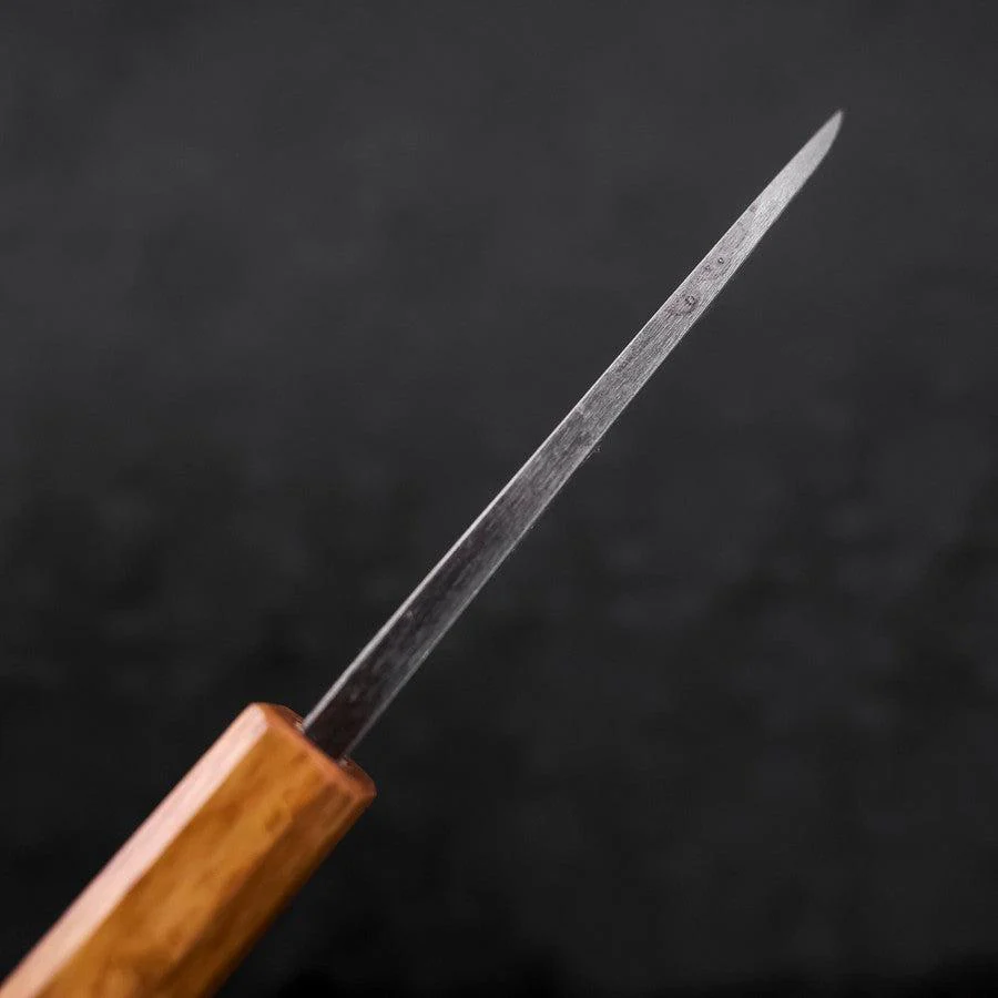 Deba White Steel #2 Kurouchi Tsuchime Yaki Urushi Griff 105mm - Image 5