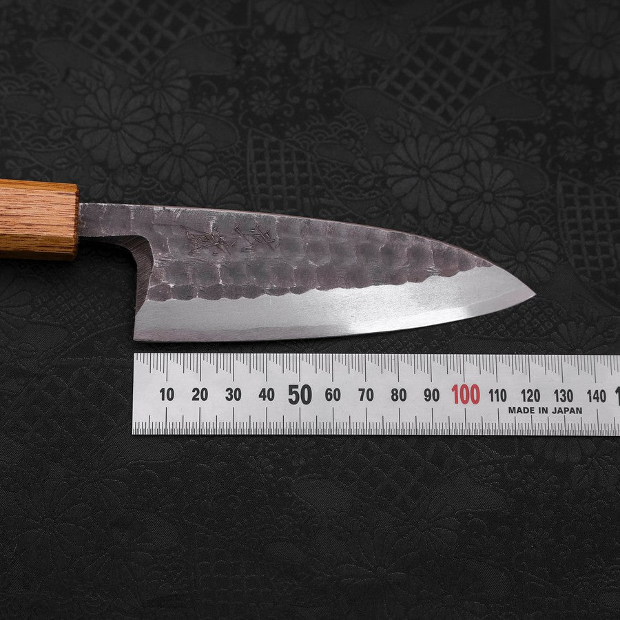 Deba White Steel #2 Kurouchi Tsuchime Yaki Urushi Griff 120mm - Image 7