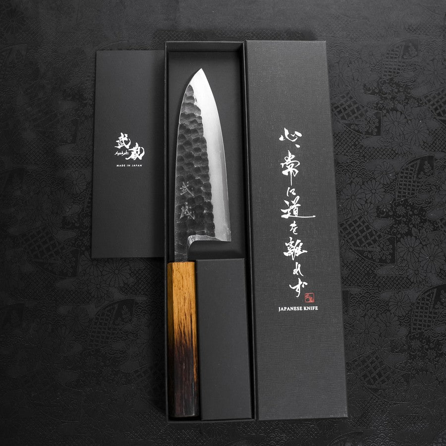 Deba White Steel #2 Kurouchi Tsuchime Yaki Urushi Griff 165mm - Image 8