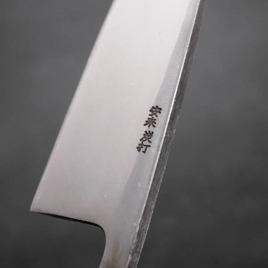 Deba White Steel #2 Kurouchi Tsuchime Yaki Urushi Griff 180mm - Image 3