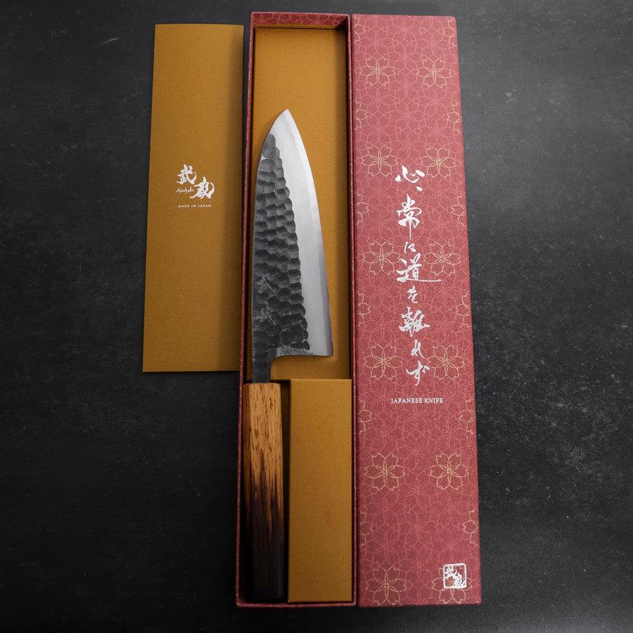 Deba White Steel #2 Kurouchi Tsuchime Yaki Urushi Griff 180mm - Image 8