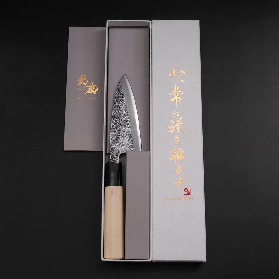 Deba White Steel #2 Nashiji Magnolienholz Griff 105mm - Image 8
