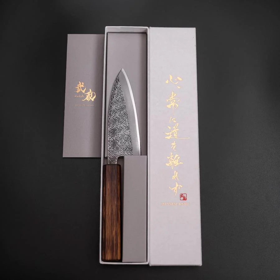 Deba White Steel #2 Nashiji Sumi Urushi Griff 120mm - Image 8