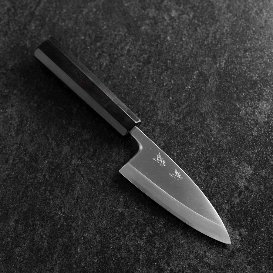 Deba White Steel #2 Poliert Büffelhorn und Ebenholz Griff 120mm