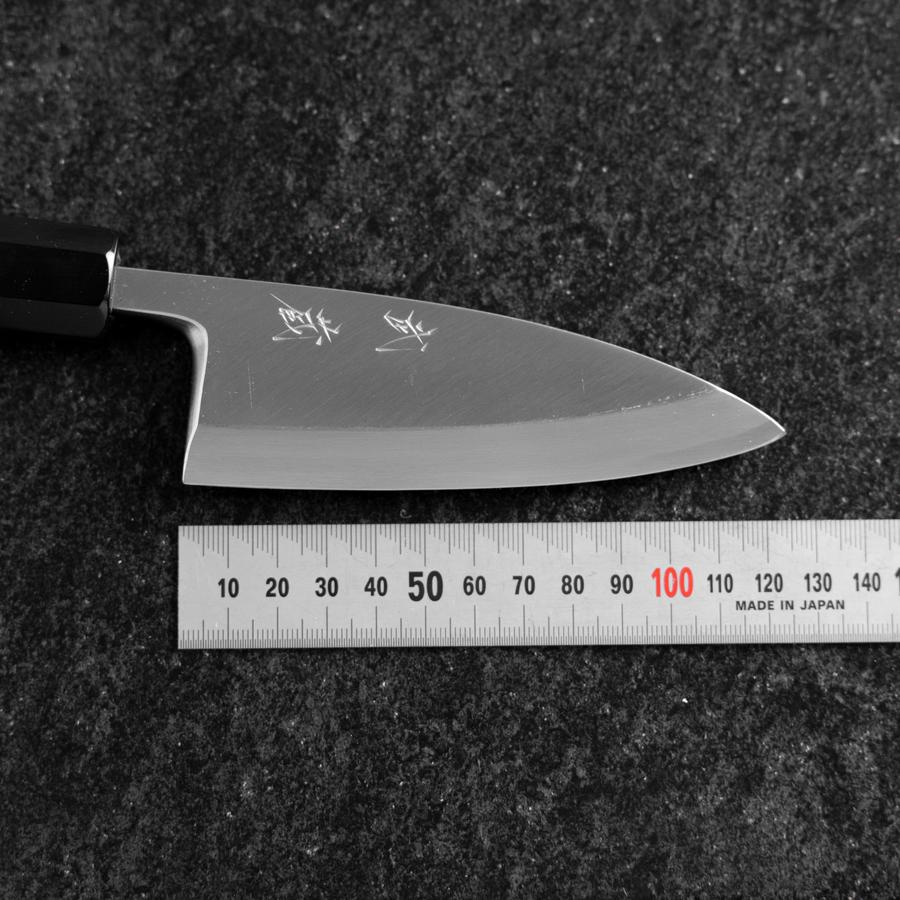 Deba White Steel #2 Poliert Büffelhorn und Ebenholz Griff 120mm - Image 7