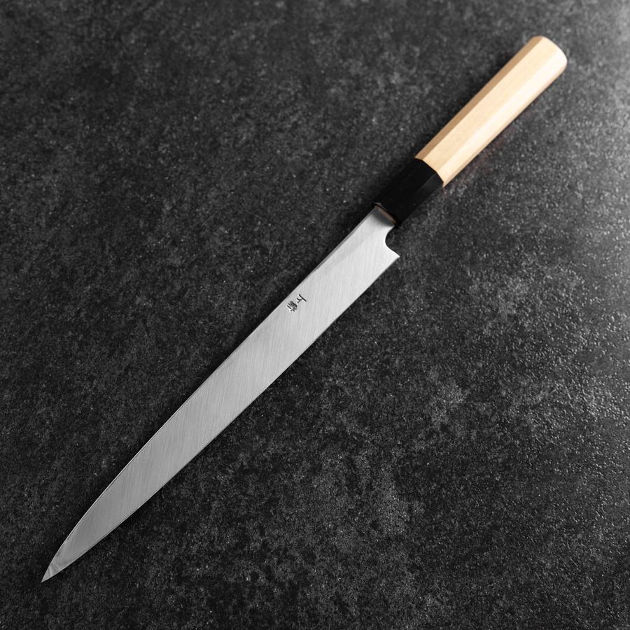 Fuguhiki White Steel #3 Kasumi Büffelhorn und Magnolienholz Griff 240mm - Image 2