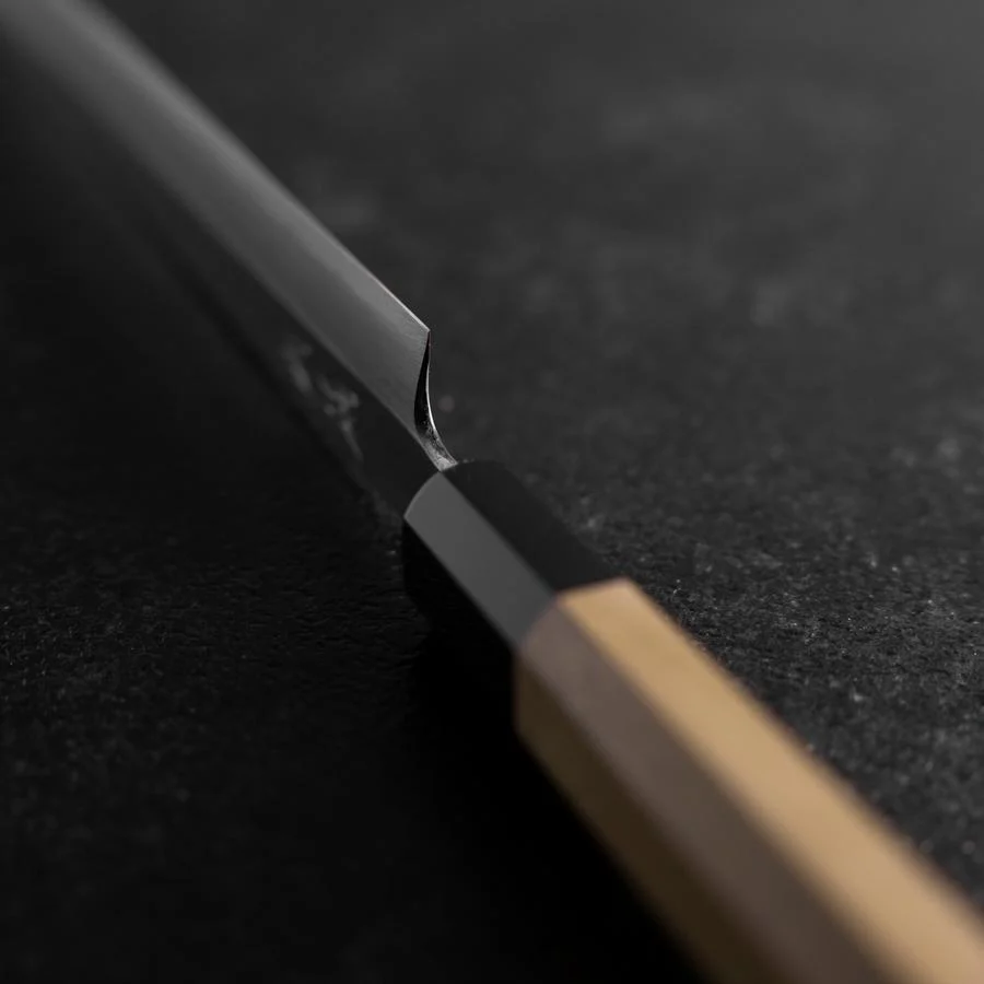 Fuguhiki White Steel #3 Kasumi Büffelhorn und Magnolienholz Griff 240mm - Image 4
