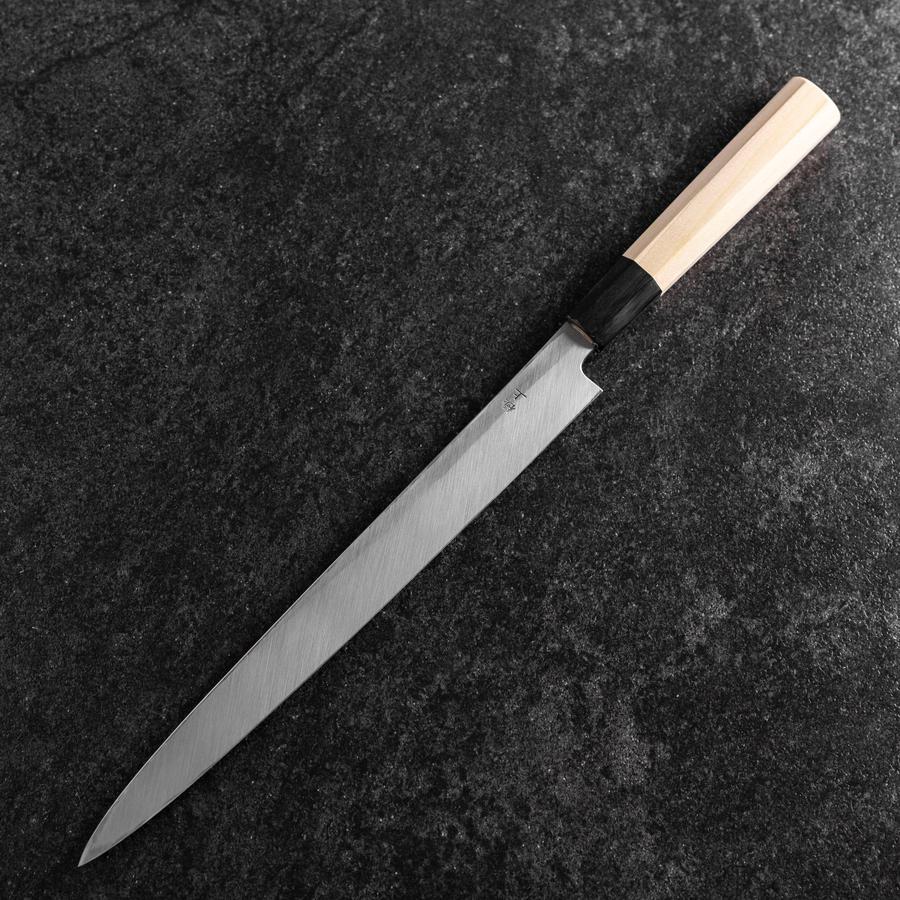 Fuguhiki White Steel #3 Kasumi Büffelhorn und Magnolienholz Griff 270mm - Image 2