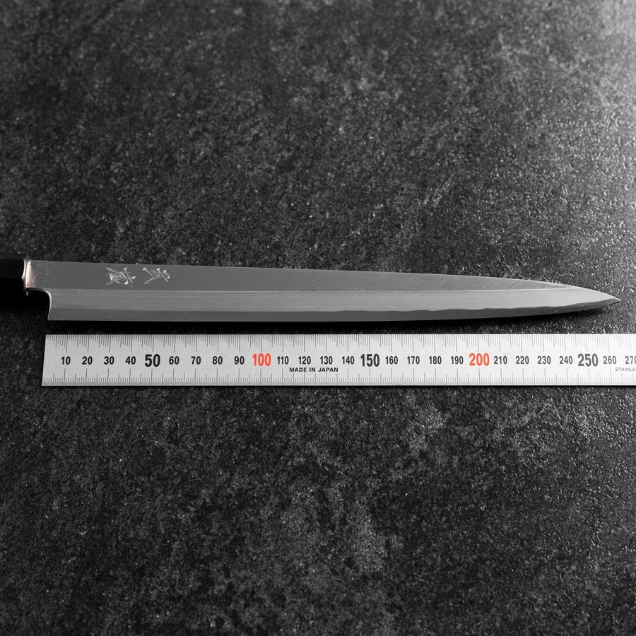 Fuguhiki White Steel #3 Kasumi Büffelhorn und Magnolienholz Griff 270mm - Image 7