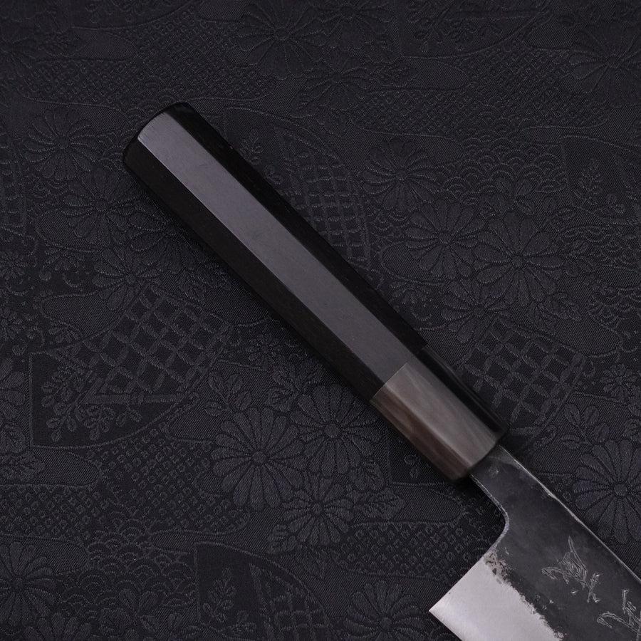 Funayuki Aogami-Super Kurouchi Büffelhorn und Ebenholz Griff 165mm - Image 6