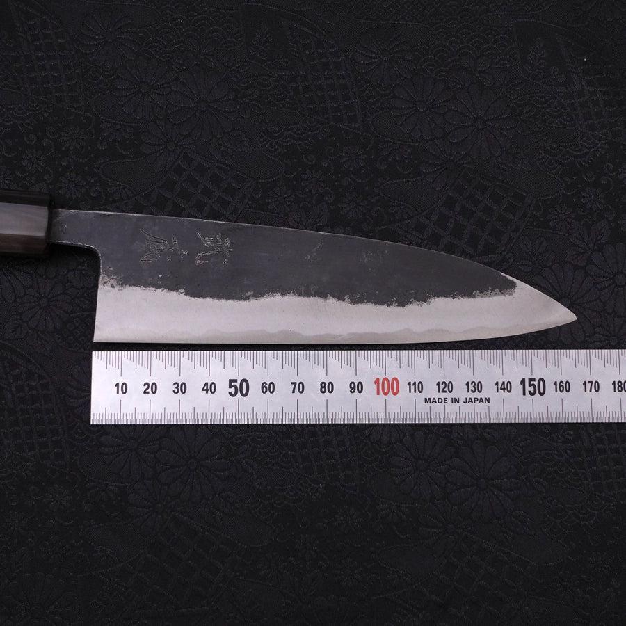 Funayuki Aogami-Super Kurouchi Büffelhorn und Ebenholz Griff 165mm - Image 7