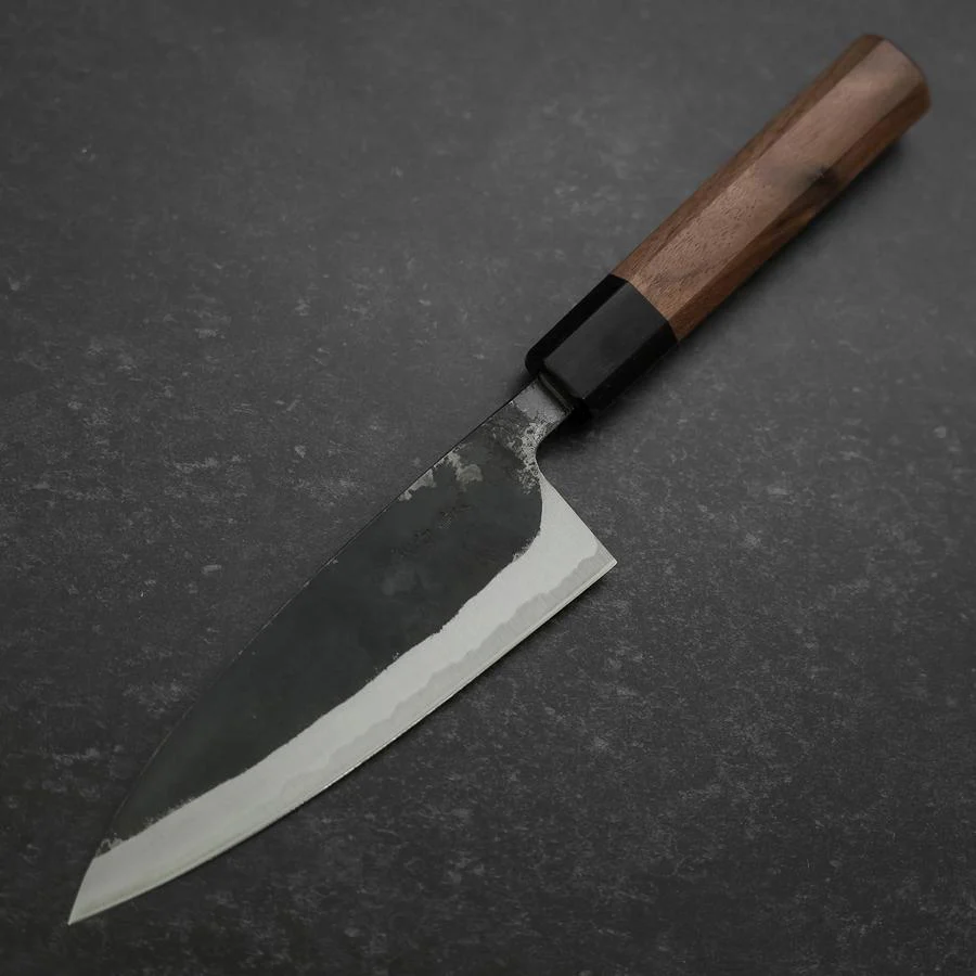 Funayuki Blue Steel #2 Kurouchi Büffelhorn und Ebenholz Griff 150mm - Image 2