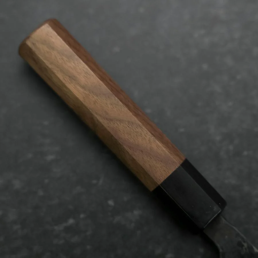 Funayuki Blue Steel #2 Kurouchi Büffelhorn und Ebenholz Griff 150mm - Image 6