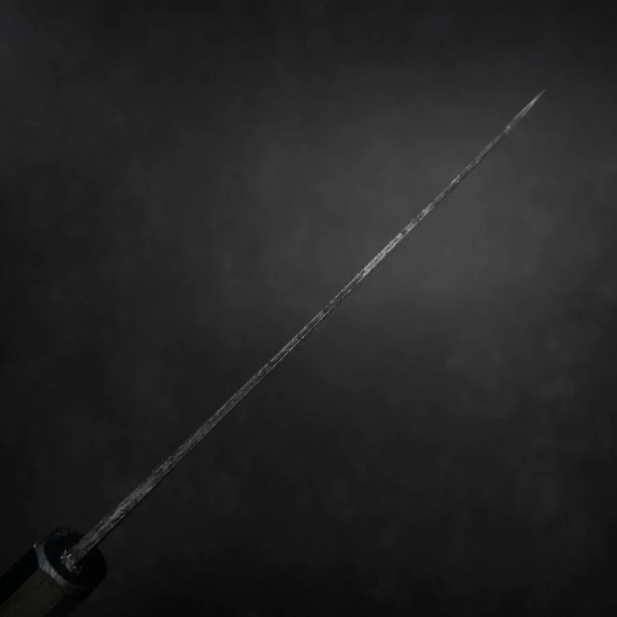 Funayuki Blue Steel #2 Kurouchi Dunkelblauer Urushi Griff 165mm - Image 5