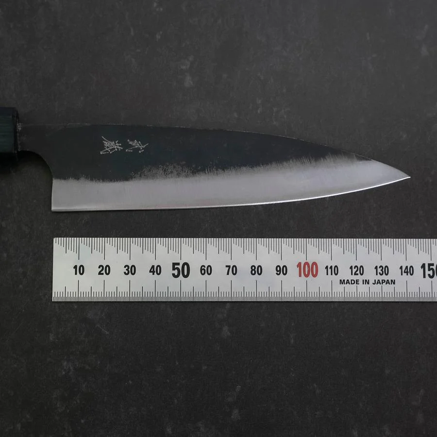 Funayuki Blue Steel #2 Kurouchi Dunkelblauer Urushi Griff 165mm - Image 7