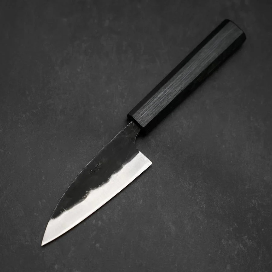 Funayuki Sabaki Blue Steel #1 Kurouchi Büffelhorn und Ebenholz Griff 165mm - Image 2