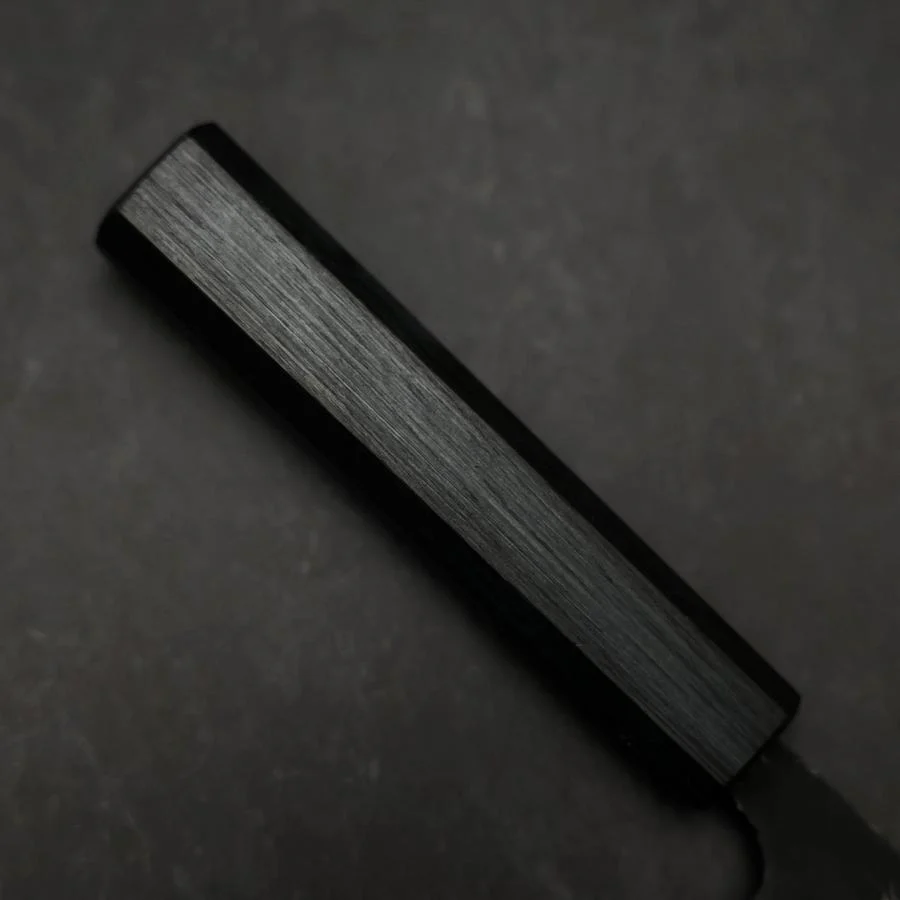 Funayuki Sabaki Blue Steel #1 Kurouchi Büffelhorn und Ebenholz Griff 165mm - Image 6