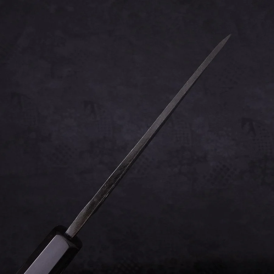 Funayuki Sabaki Aogami-Super Kurouchi Büffelhorn und Ebenholz Griff 135mm - Image 5