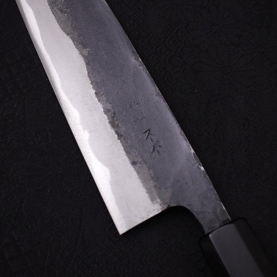 Funayuki Sabaki Aogami-Super Kurouchi Büffelhorn und Ebenholz Griff 180mm - Image 3