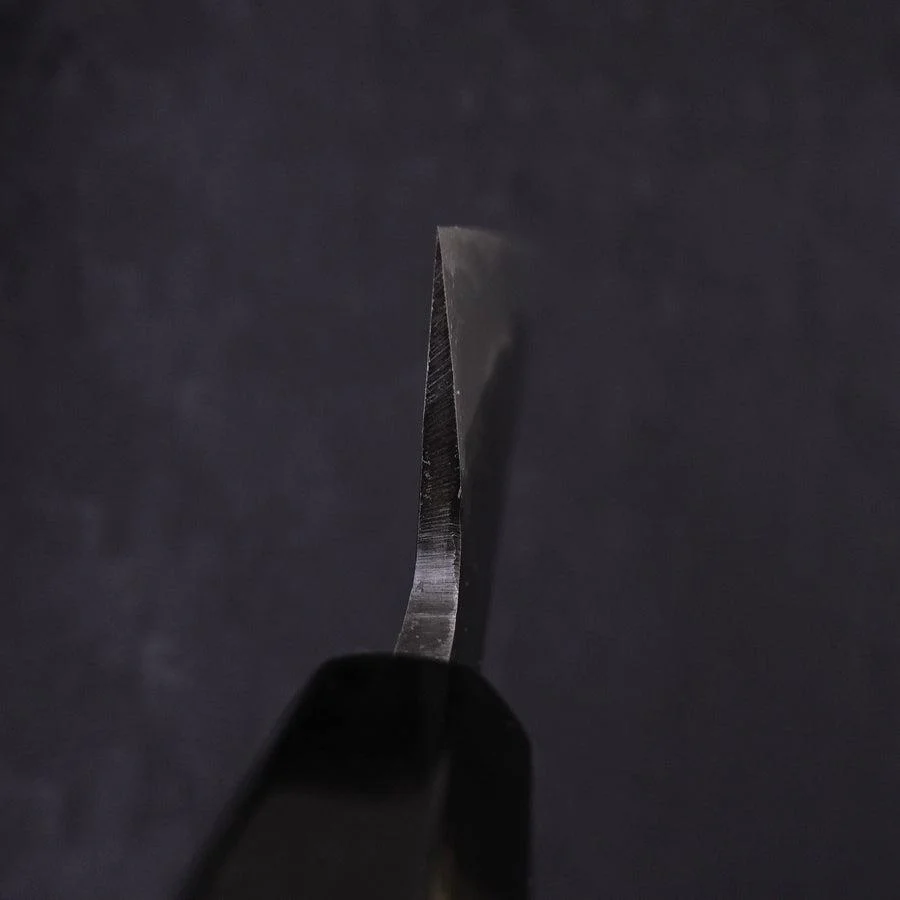 Funayuki Sabaki Aogami-Super Kurouchi Büffelhorn und Ebenholz Griff 180mm - Image 4