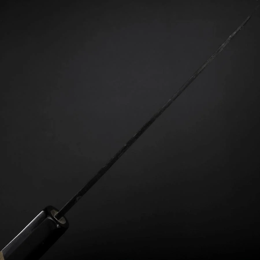 Funayuki Sabaki Blue Steel #1 Kurouchi Büffelhorn und Magnolienholz Griff 165mm - Image 5
