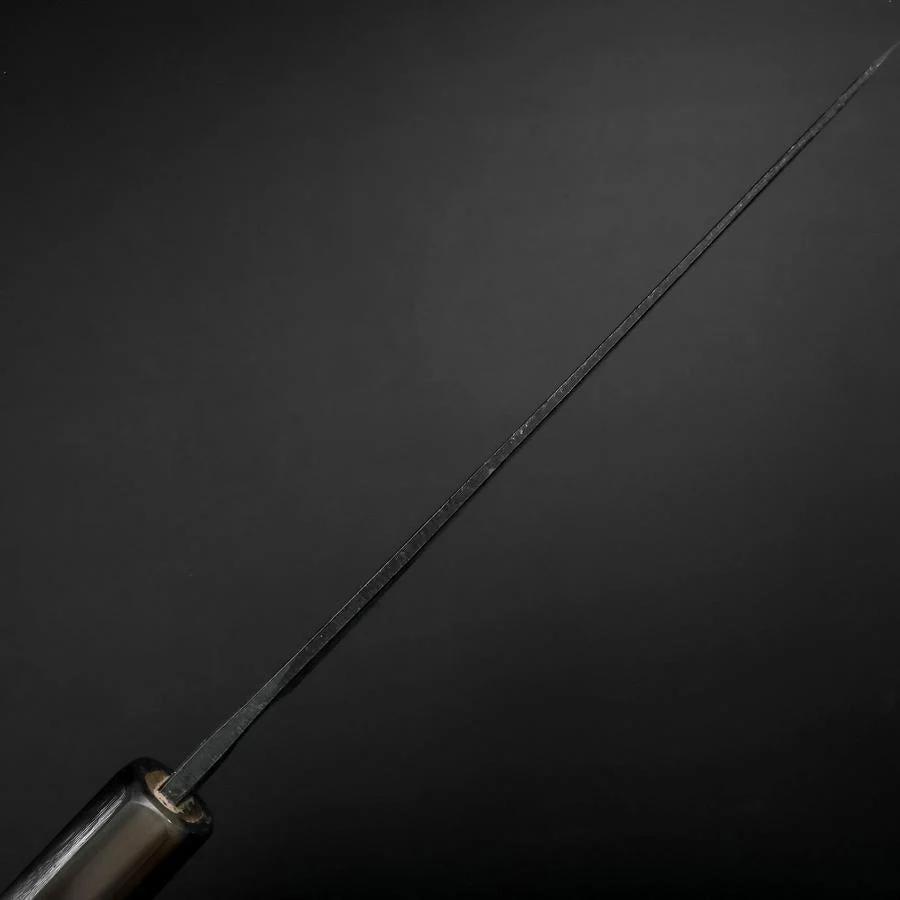 Funayuki Sabaki Blue Steel #1 Kurouchi Büffelhorn und Magnolienholz Griff 160mm - Image 5