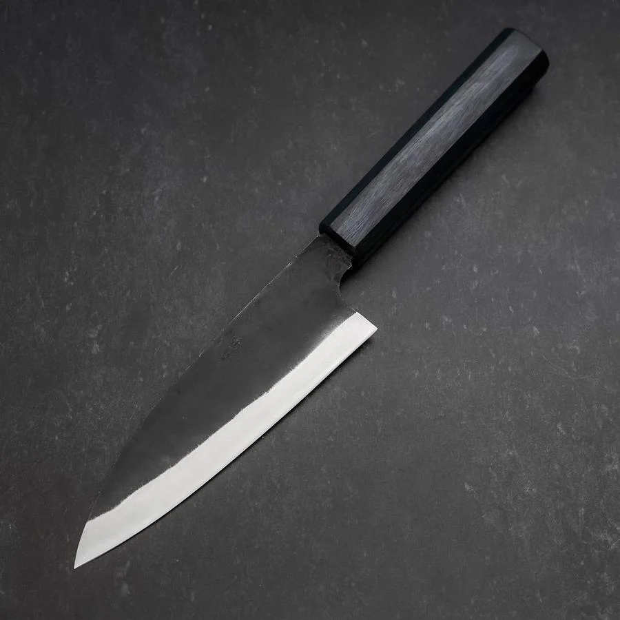 Funayuki Sabaki Blue Steel #1 Kurouchi Büffelhorn und Ebenholz Griff 180mm - Image 2